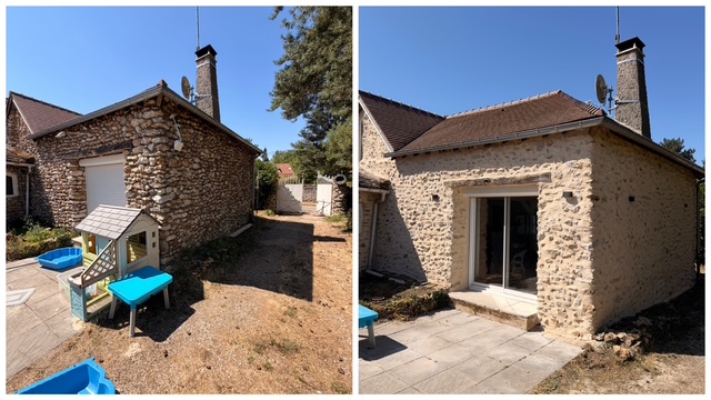 avant après Transformation façade en pierre !