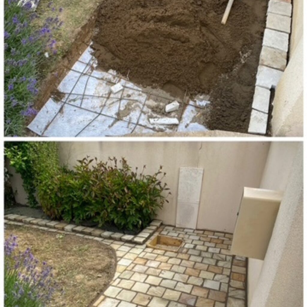 Aménagement allée extérieure en pavés !