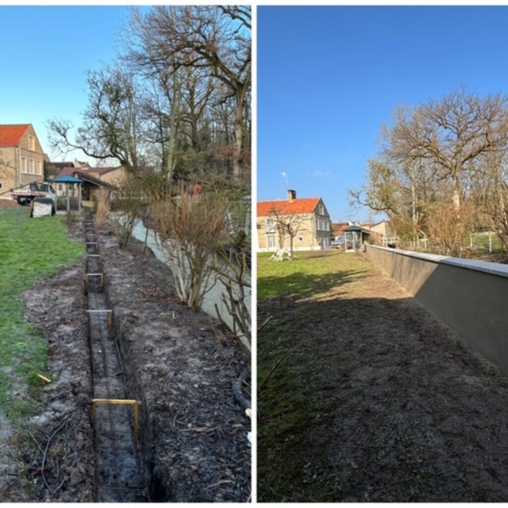 Création mur de clôture avec fondations !