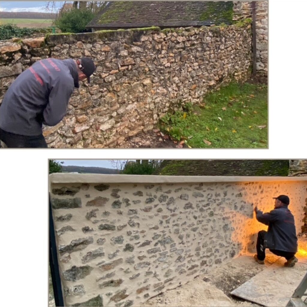 Rénovation mur en pierre !